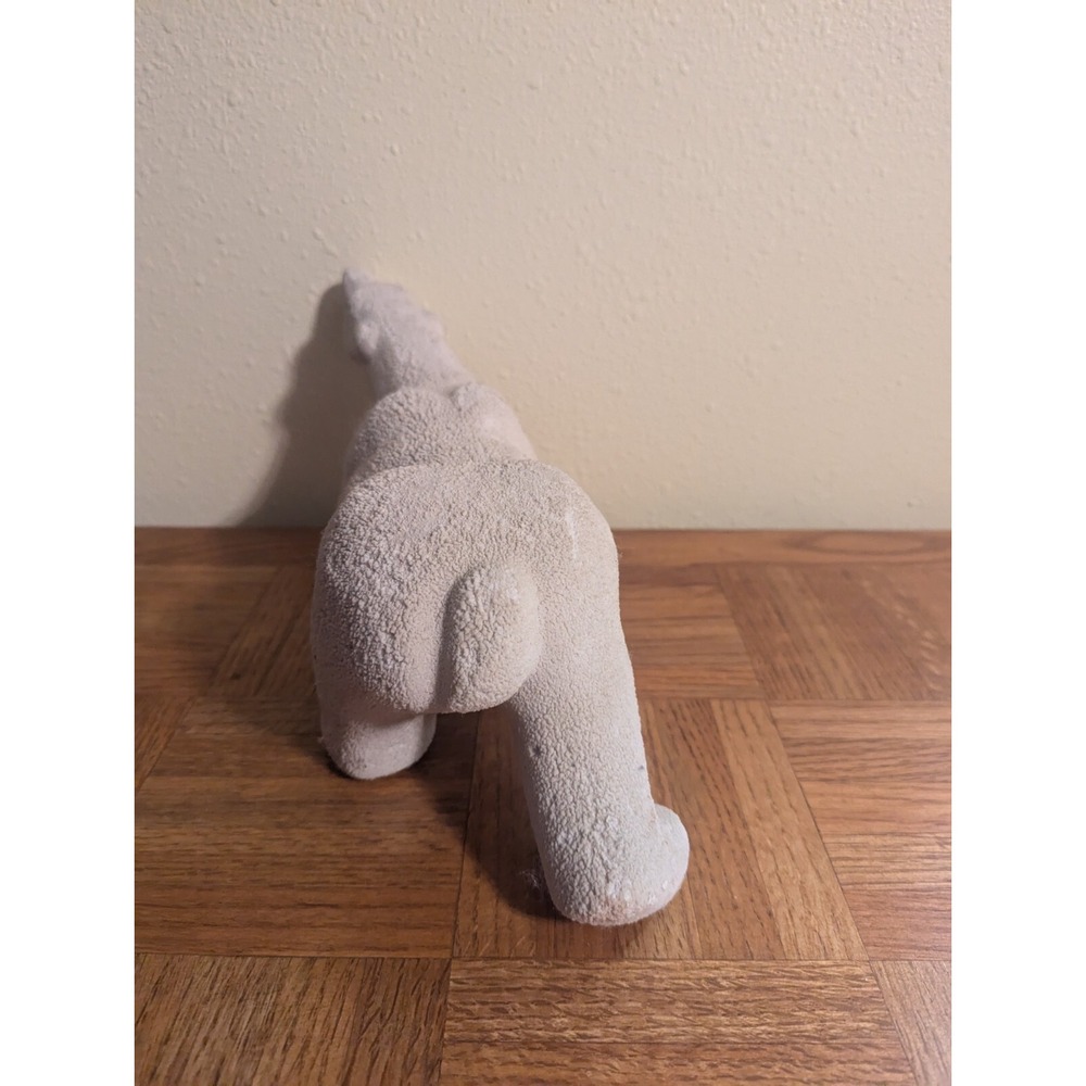VINTAGE INUIT ESKIMO POLAR BEAR ART SCULPTURE Walking Bear Porcelain Textured - Picture 7 of 13